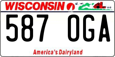 WI license plate 587OGA