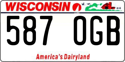 WI license plate 587OGB