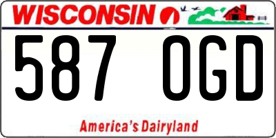 WI license plate 587OGD