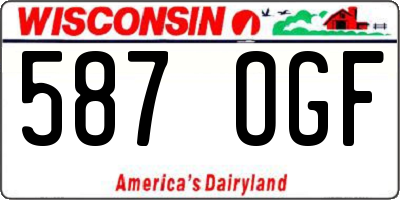 WI license plate 587OGF