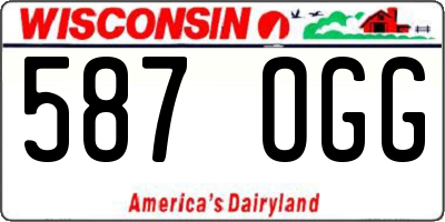 WI license plate 587OGG