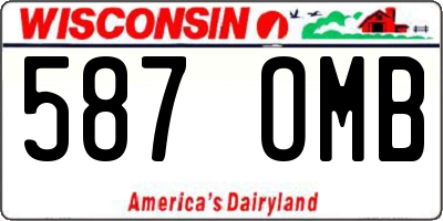 WI license plate 587OMB