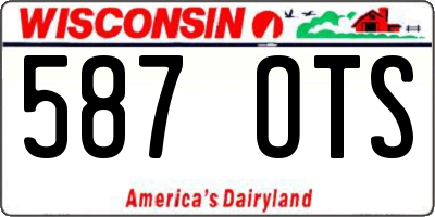 WI license plate 587OTS