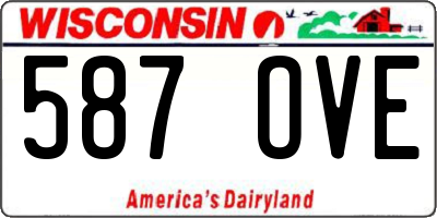 WI license plate 587OVE