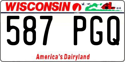 WI license plate 587PGQ