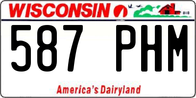 WI license plate 587PHM