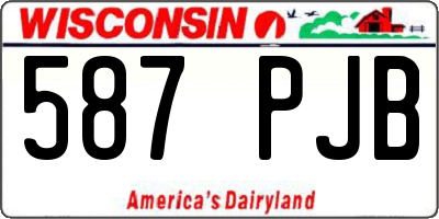 WI license plate 587PJB