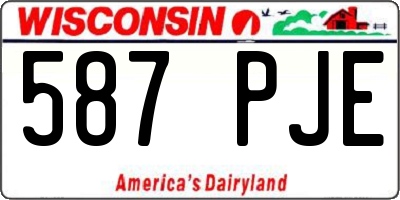WI license plate 587PJE