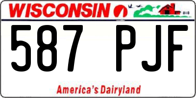 WI license plate 587PJF
