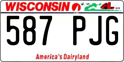 WI license plate 587PJG
