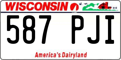 WI license plate 587PJI