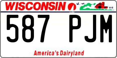 WI license plate 587PJM