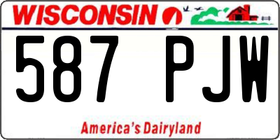 WI license plate 587PJW