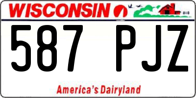WI license plate 587PJZ