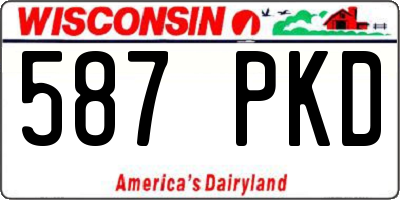 WI license plate 587PKD