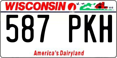 WI license plate 587PKH