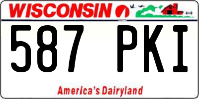 WI license plate 587PKI