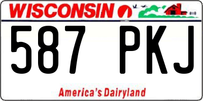 WI license plate 587PKJ