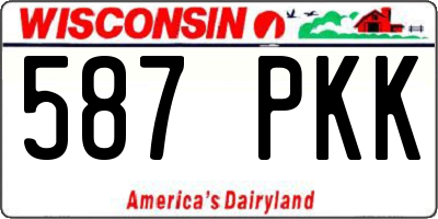 WI license plate 587PKK