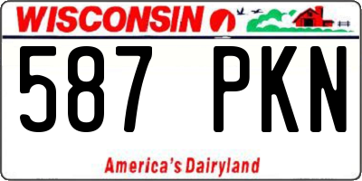 WI license plate 587PKN