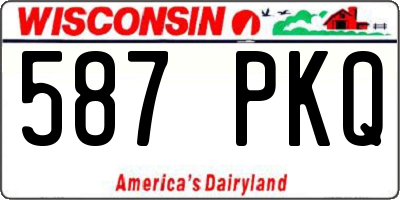 WI license plate 587PKQ