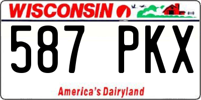 WI license plate 587PKX