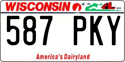 WI license plate 587PKY