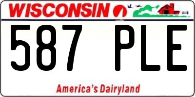 WI license plate 587PLE