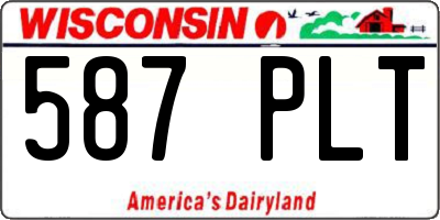 WI license plate 587PLT