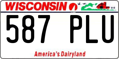 WI license plate 587PLU