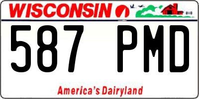WI license plate 587PMD