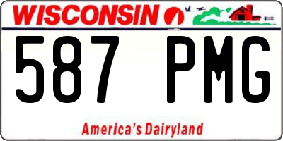 WI license plate 587PMG