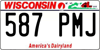 WI license plate 587PMJ