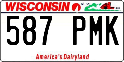 WI license plate 587PMK