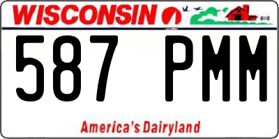 WI license plate 587PMM