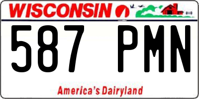 WI license plate 587PMN