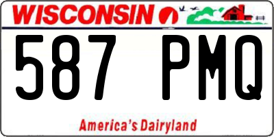 WI license plate 587PMQ
