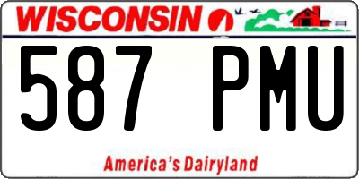 WI license plate 587PMU