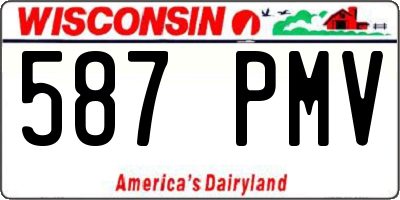 WI license plate 587PMV