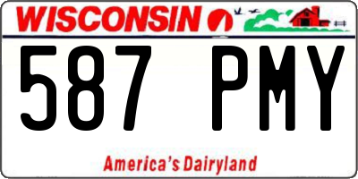 WI license plate 587PMY