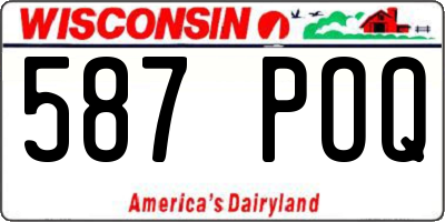 WI license plate 587POQ