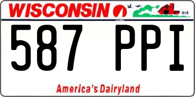 WI license plate 587PPI