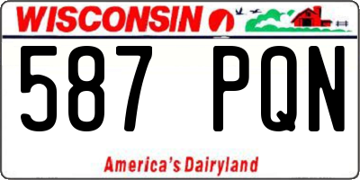 WI license plate 587PQN