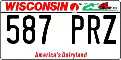 WI license plate 587PRZ