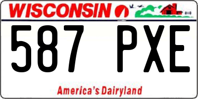 WI license plate 587PXE