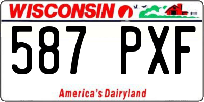 WI license plate 587PXF