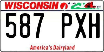 WI license plate 587PXH