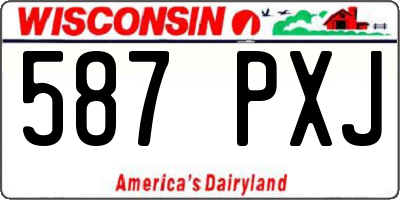WI license plate 587PXJ