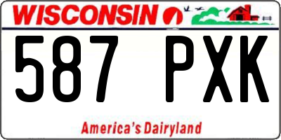 WI license plate 587PXK