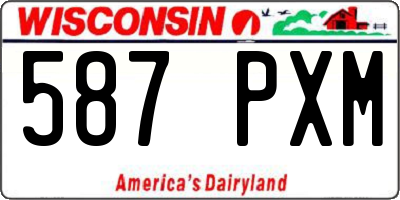 WI license plate 587PXM